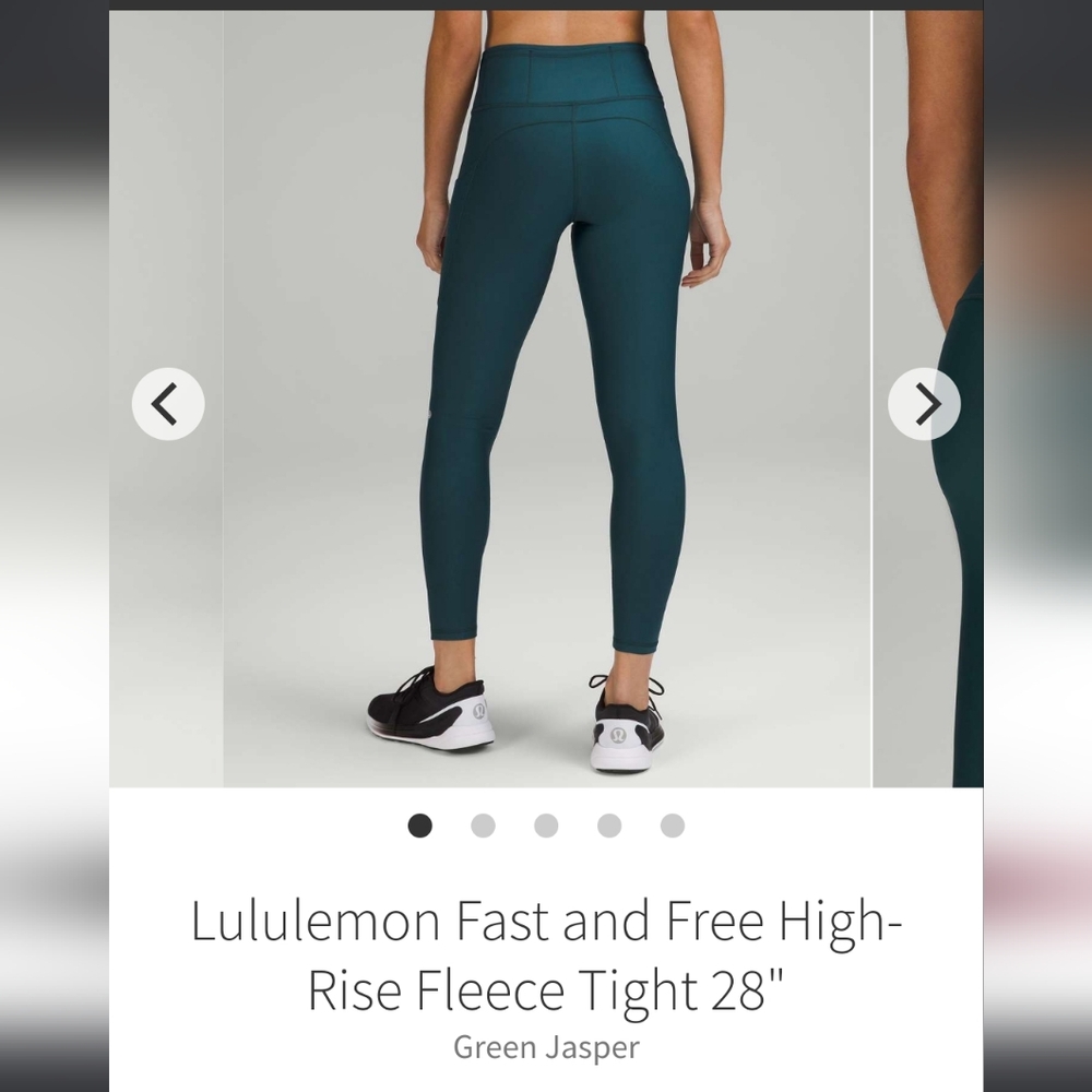 Lululemon Fast and Free High Rise Fleece Tight 28"
